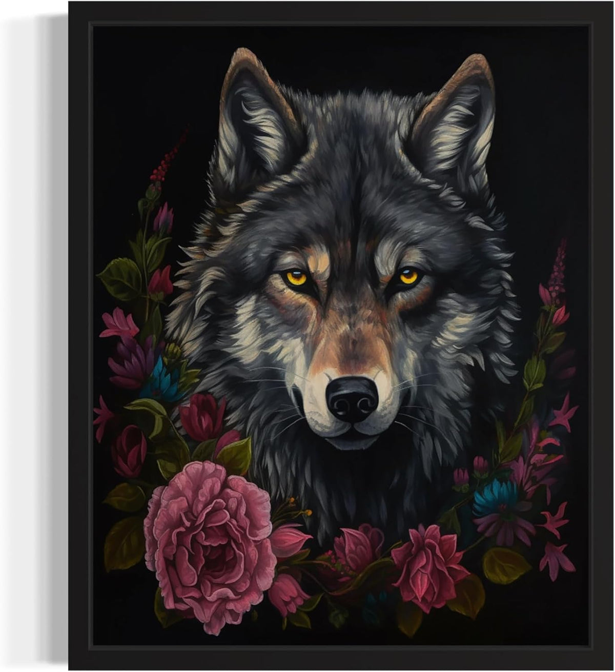 Vintage Wolf Poster Art Print, Halloween Scary Wall Art Academia Spooky Painting Decoration for Horror Prints, Gothic Posters Bedroom Decor 89 (Vintage Wolf, 11 x 14 inches, Unframed)
