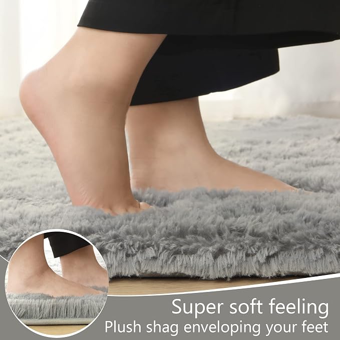 LOCHAS 8x10 Area Rugs Fluffy Living Room Carpets - Image 8