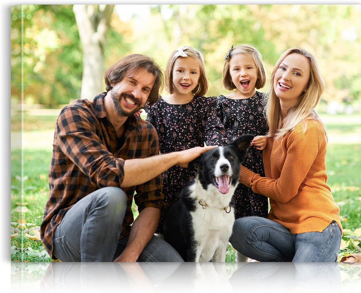 Custom Canvas Prints with Your Photos - Personalized Pictures Print, Customized Photo Gifts, Wall Art Poster Canvas Printing for Wedding, Family, Baby, Pets, Home Office Decor, Wrapped Frame 24x18