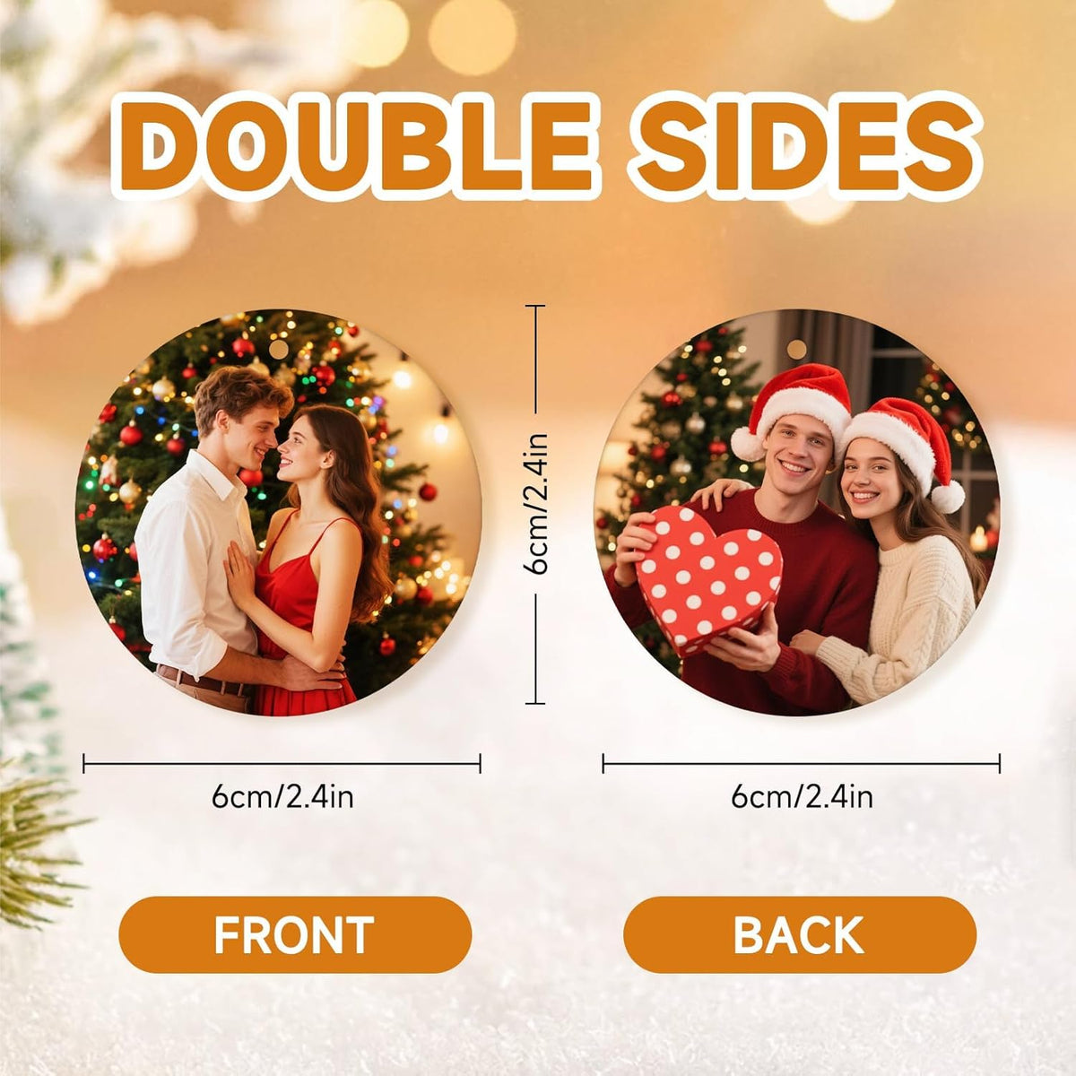Personalized Christmas Ornaments 2025, Custom Air Fresheners with Picture, Personalized Air Freshener Ornaments Keepsake Gift for Christmas Tree Decorations, Baby Shower, Engagement, Wedding, Birthday
