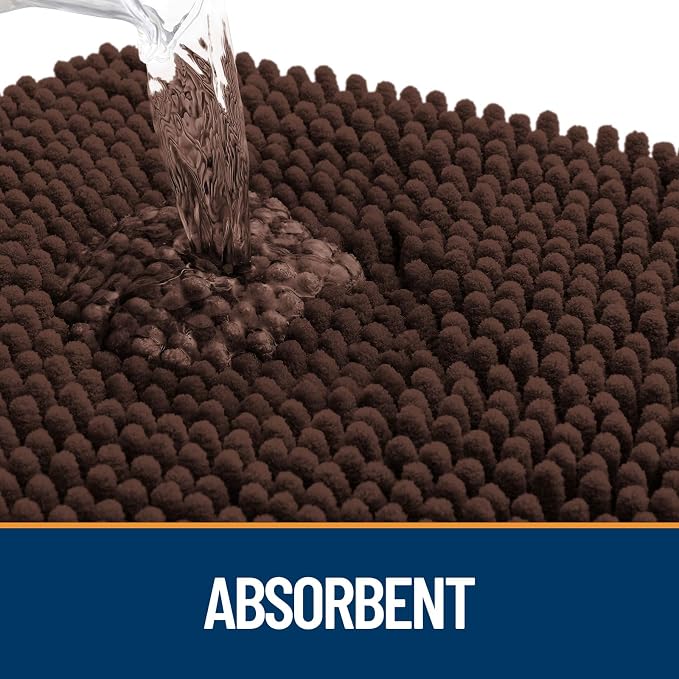 OLANLY Dog Door Mat for Muddy Paws 47x17, Super Absorbent Chenille Mud Mat | - Image 3