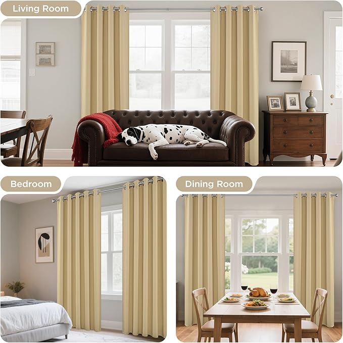Joydeco Long Blackout Curtains for Bedroom 108 Inch 2 Panels - Image 6