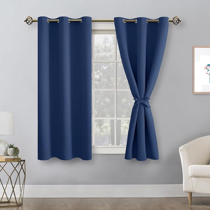 Short Blackout Curtains for Bedroom, 42 x 45 Inch, 2 Panels | Thermal Insulated - Image 8