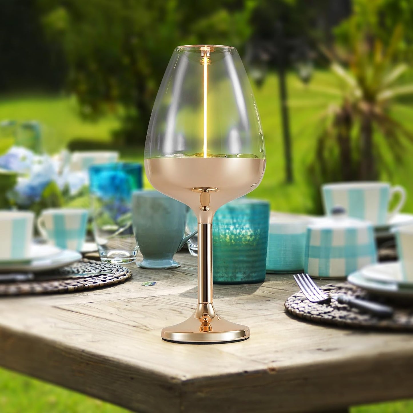 Romantic Cordless Table Lamp Adjustable - Table Lights 3 Modes (Light, Dark, Breathing), Touch Lamp, Battery Operated-IP65 Waterproof for Outdoor Patio/Restaurants/Home/Dinner