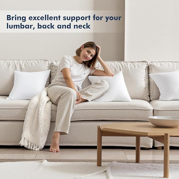 MIULEE 26x26 Euro Pillow Inserts 4 Pack, Throw Pillows - Image 7