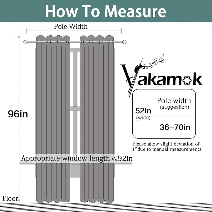 Yakamok Chocolate 100% Blackout Curtains 96 Inches Long 52" Wide 2 Panels | - Image 2