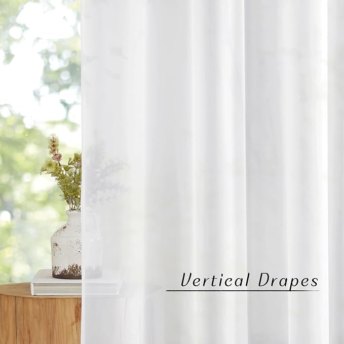 NICETOWN Sheer Curtains Panel 72" Long - Image 4