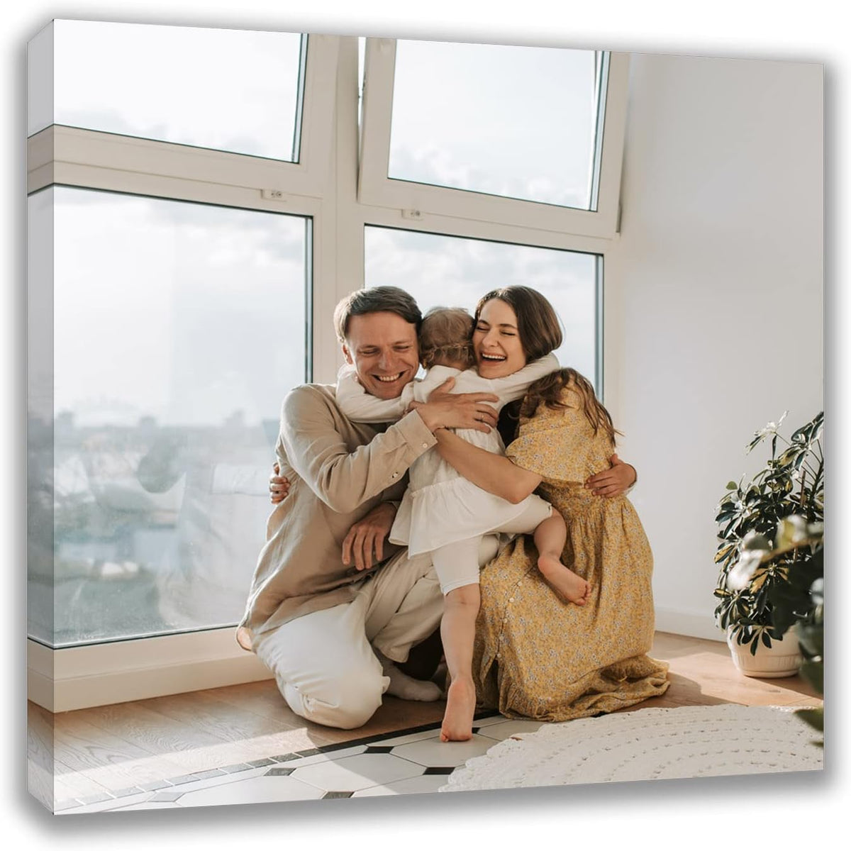 Custom Canvas Prints with Your Photos Custom Wall Art Personalized Canvas Pictures for Pet/Family Gifts for Mom/Men/Women (24'' W x 24'' H)