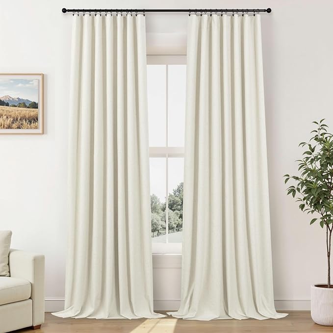 Total Blackout Linen Curtains 80 Inches Long - Image 9
