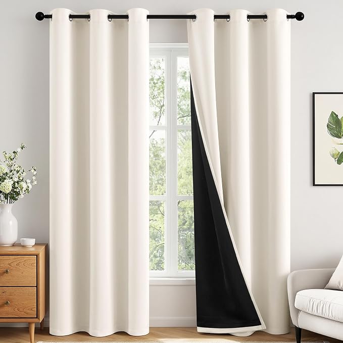 MIULEE Birch 100% Blackout Curtains by MIULEE