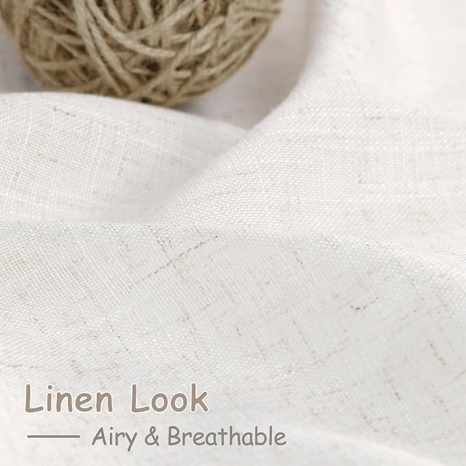 Semi Sheer Linen Curtains 120 Inches - Image 3