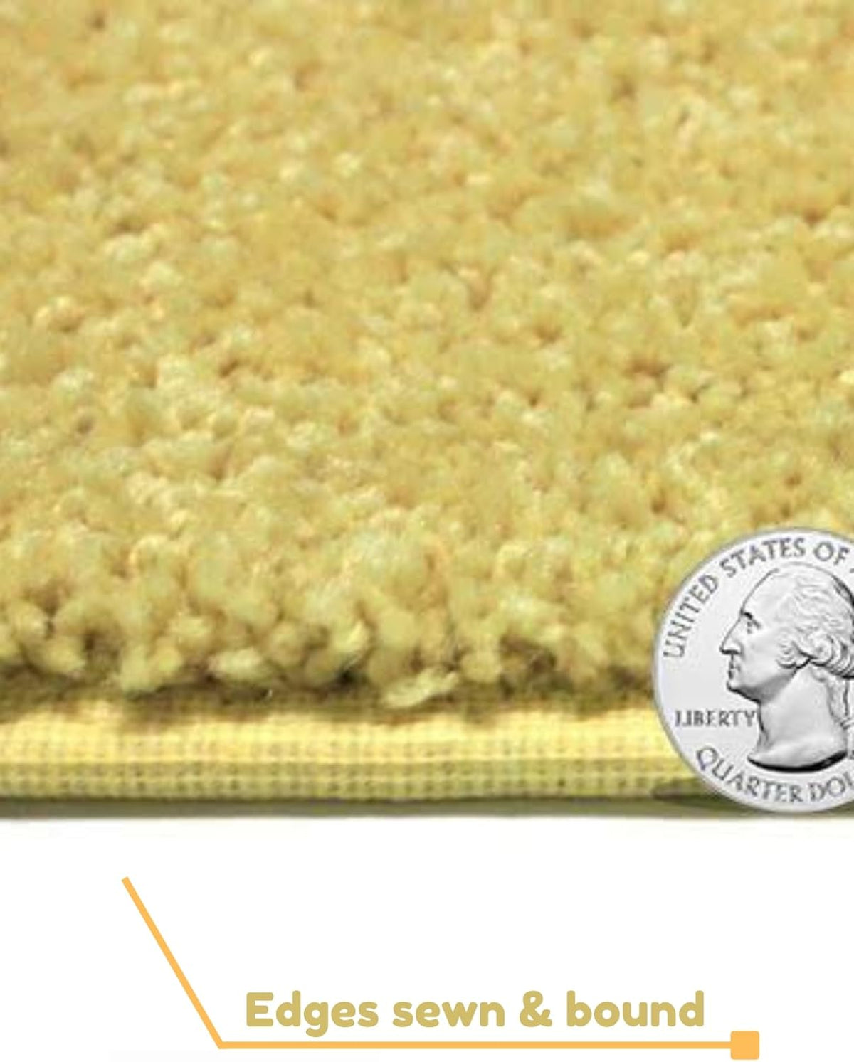 KOECKRITZ Soft and Colorful Kids Classroom Area Rugs (Passes Flammability Pill Test) Many Sizes and Bright Colors to Select from (9' x 9', Lemon)