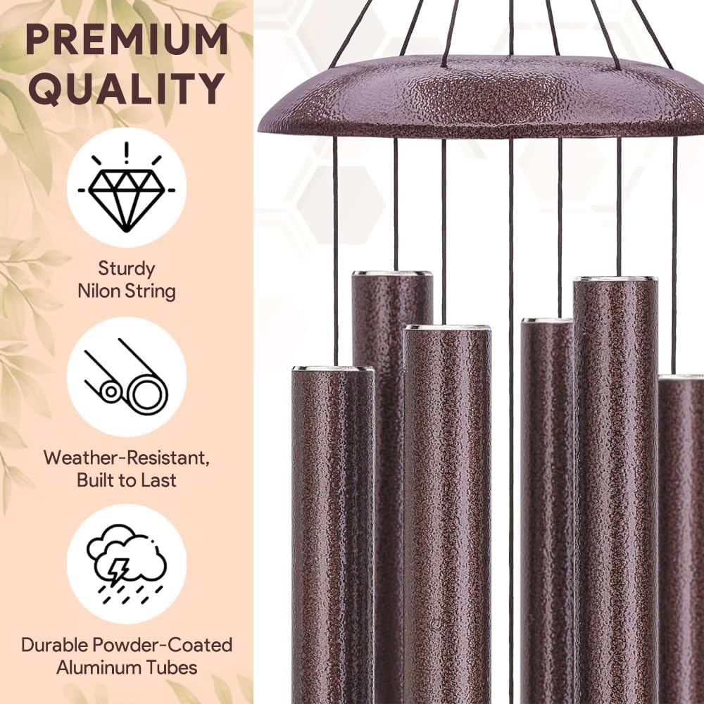 Personalized Sympathy Wind Chimes, Sympathy Gift After Loss of Mom Dad, or Loved One, Memorial Garden Remembering a Loved One Memorial Gifts