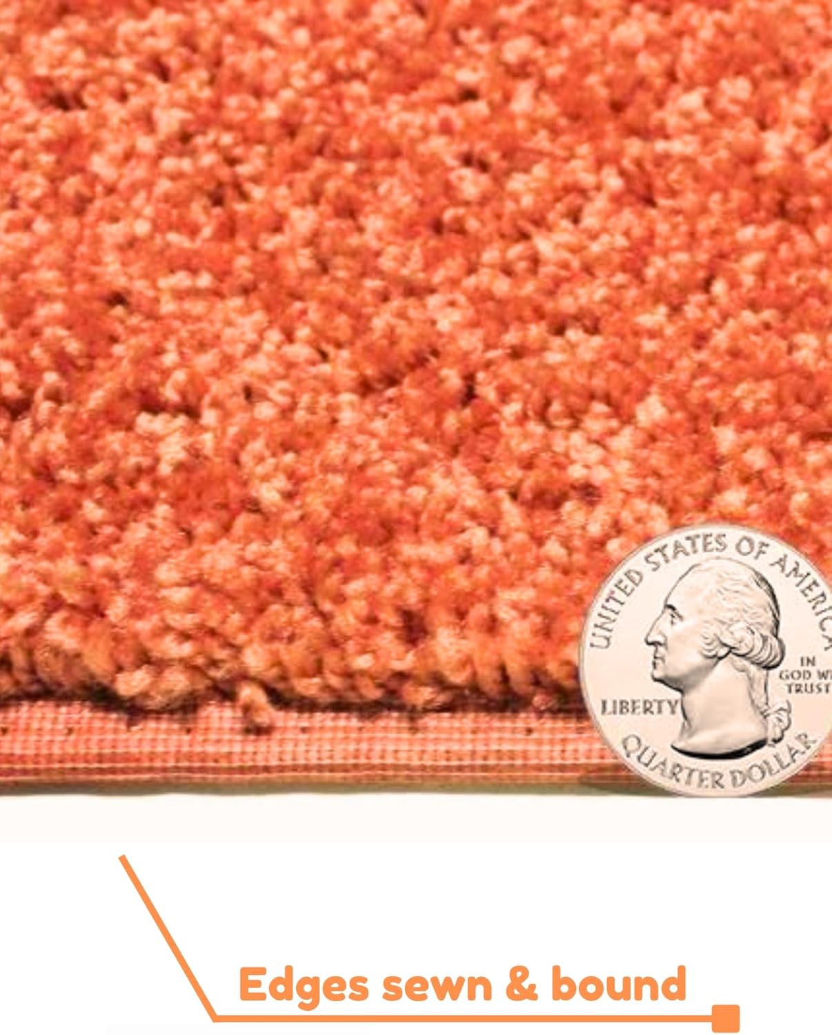 KOECKRITZ Soft and Colorful Kids Classroom Area Rugs (Passes Flammability Pill Test) Many Sizes and Bright Colors to Select from (9' x 12', Tangerine)