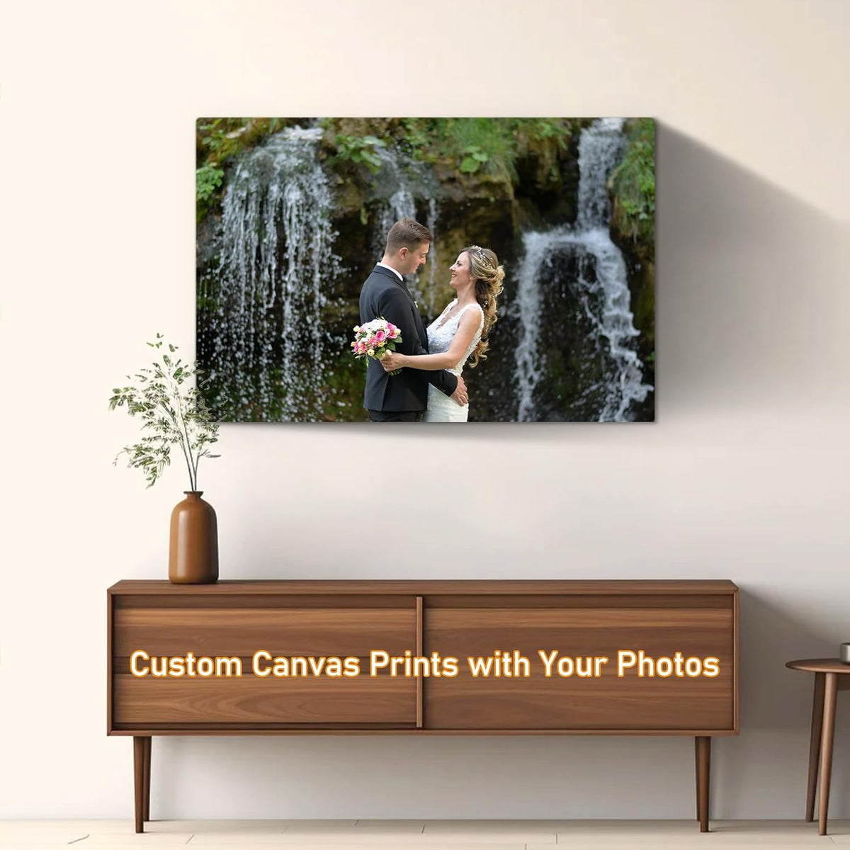 xzartdiy Custom Canvas Prints with Your Photos - Personalized Picture Print Customized Gifts for Family Home Office Wall Art Decor, Wrapped Canvas 36x24inch