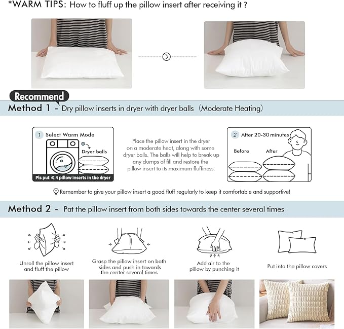 MIULEE 12x22 Inch Throw Pillow Insert - Image 6