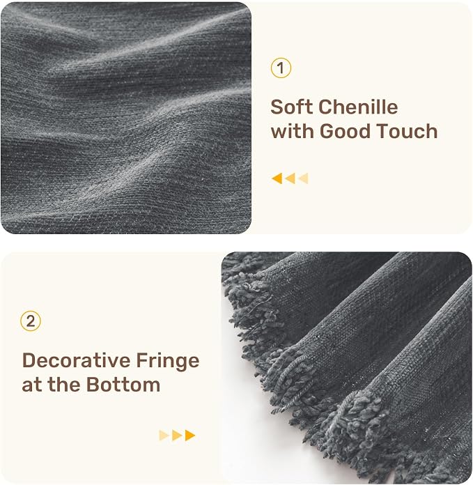 2 Pieces Sectional Couch Covers L Shaped Cover XL Dark Gray | Thick Washable - Image 7