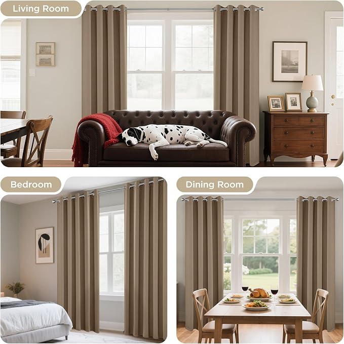 Joydeco Blackout Curtains 95 Inch Length 2 Panels Set, Thermal Insulated Long - Image 6