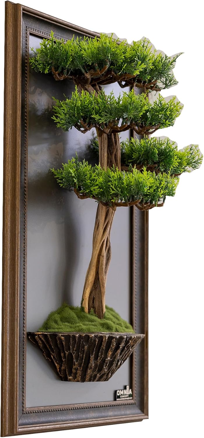 Omnia Artlife Concept Bonsai Art Life Tree Tableau Handmade Wall Art Decor Portrait for Living Room, Bedroom, Office