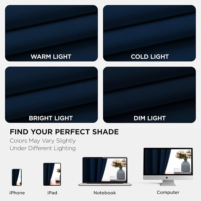 Joydeco Blackout Curtains 95 Inch Length 2 Panels Set, Thermal Insulated Long - Image 6