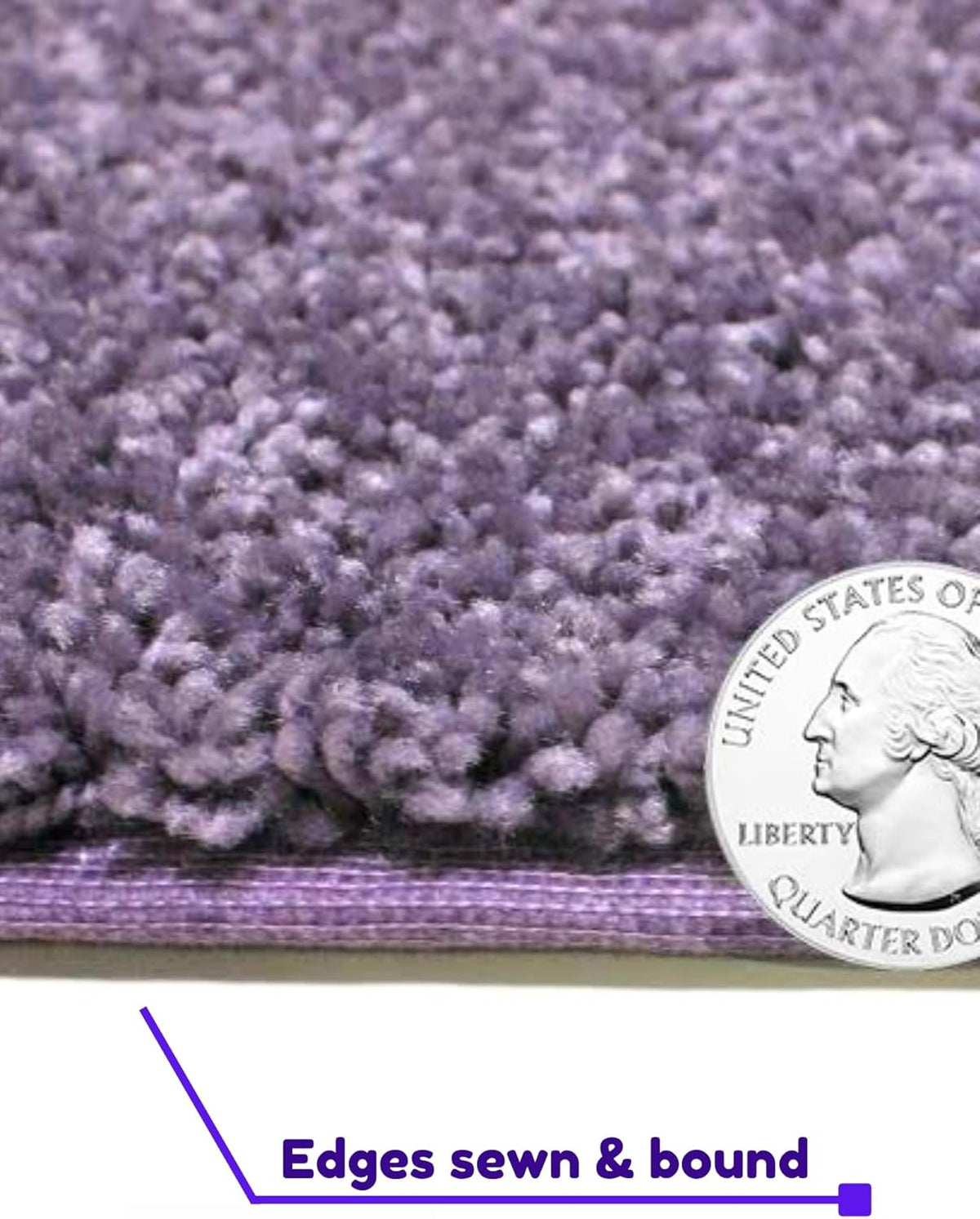 KOECKRITZ Soft and Colorful Kids Classroom Area Rugs (Passes Flammability Pill Test) Many Sizes and Bright Colors to Select from (4' x 4', Lavender)