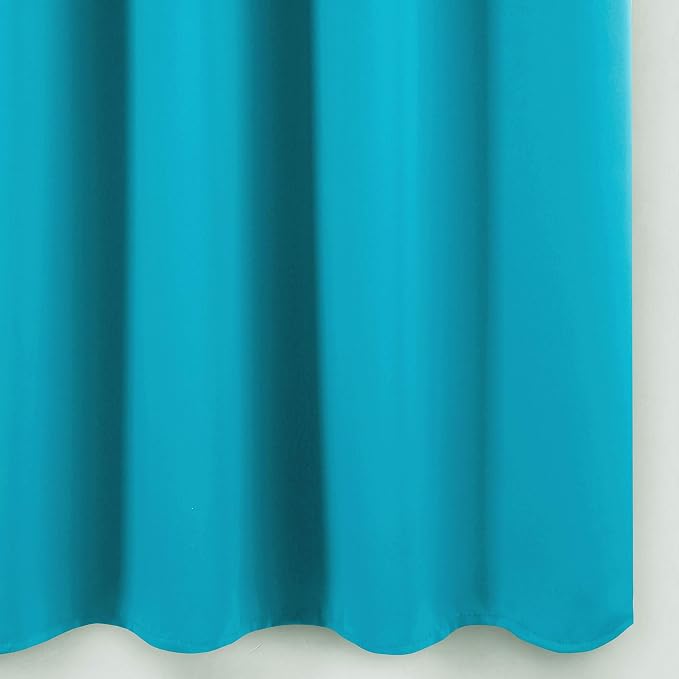 Teal Blackout Curtains 34 x 54 Inch Length/Set of 2 Curtain Panels/Thermal - Image 9