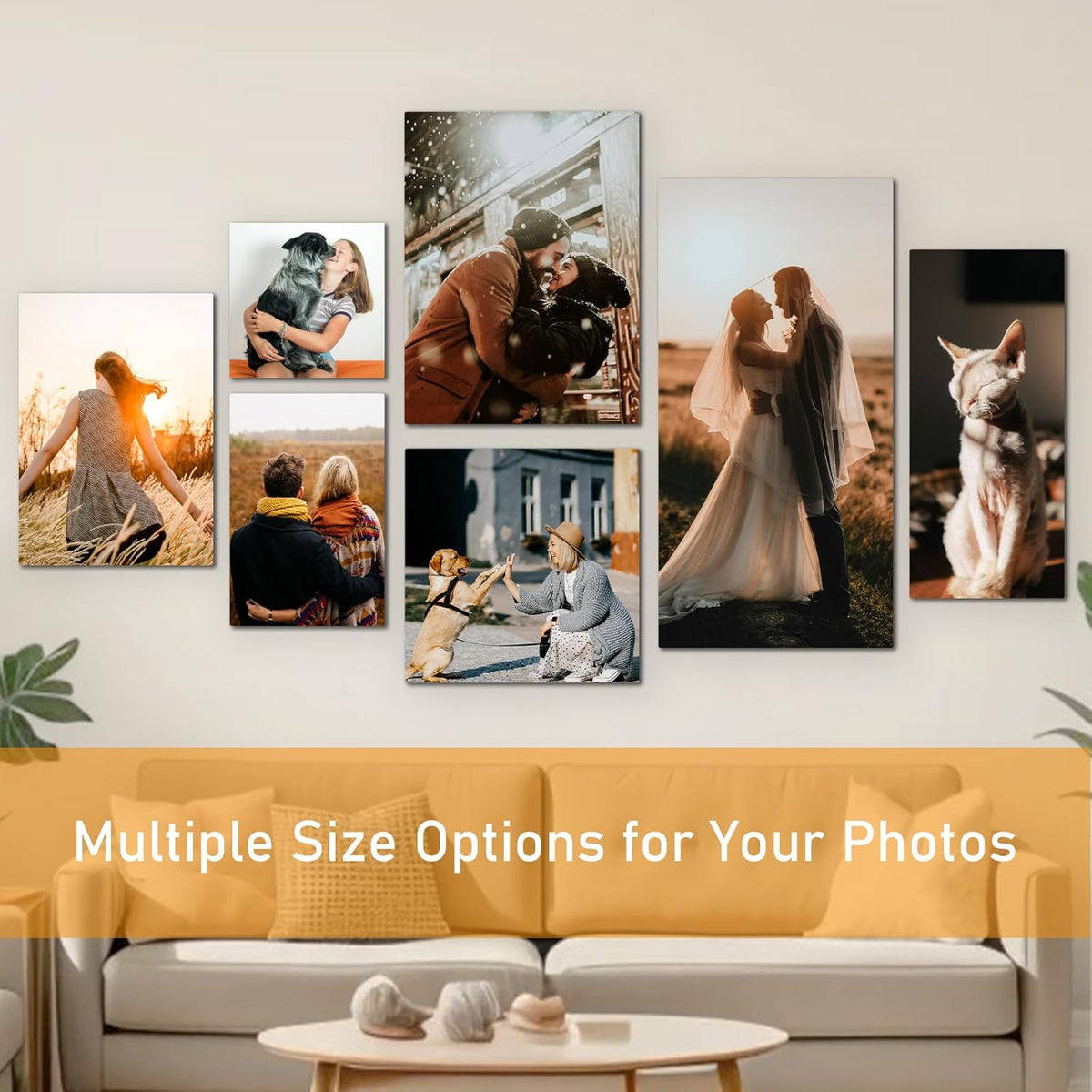 xzartdiy Custom Canvas Prints with Your Photos - Personalized Picture Print Customized Gifts for Family Home Office Wall Art Decor, Wrapped Canvas 24x18inch