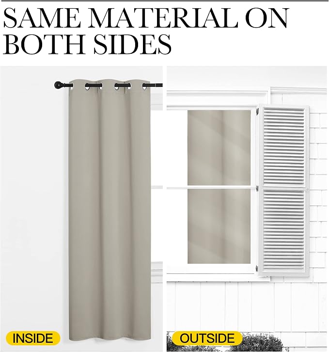 NICETOWN Blackout Curtains for Bedroom, Thermal Insulated Curtains & Drapes - Image 6