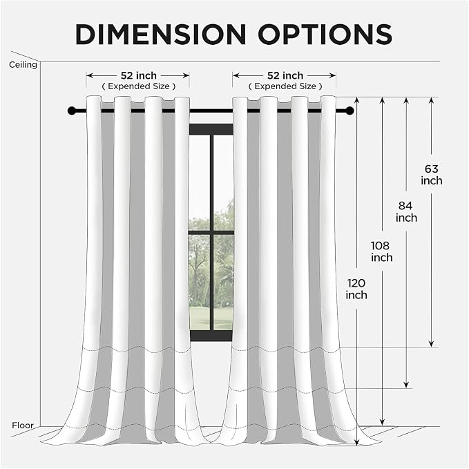Joydeco Grey Blackout Curtains for Bedroom 90 Inch 2 Panels - Image 9