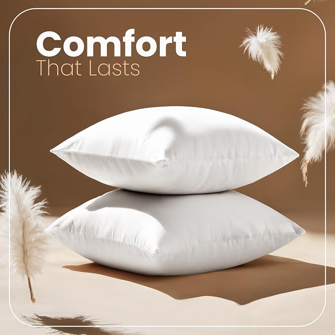 Utopia Bedding 12x12 Pillow Inserts, 2 Pack | Indoor cushion inserts - Image 4