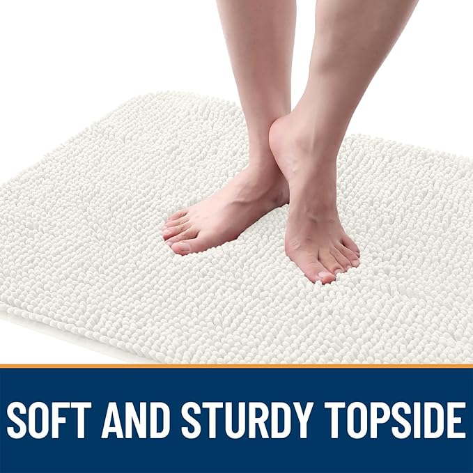 OLANLY Dog Door Mat for Muddy Paws 59x35, Super Absorbent Chenille Mud Mat | - Image 4