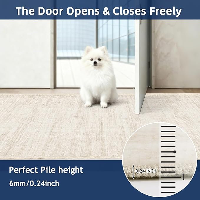 8x10 Area Rugs for Living Room, Modern Abstract Non-Slip Backing Washable Rugs - Image 5