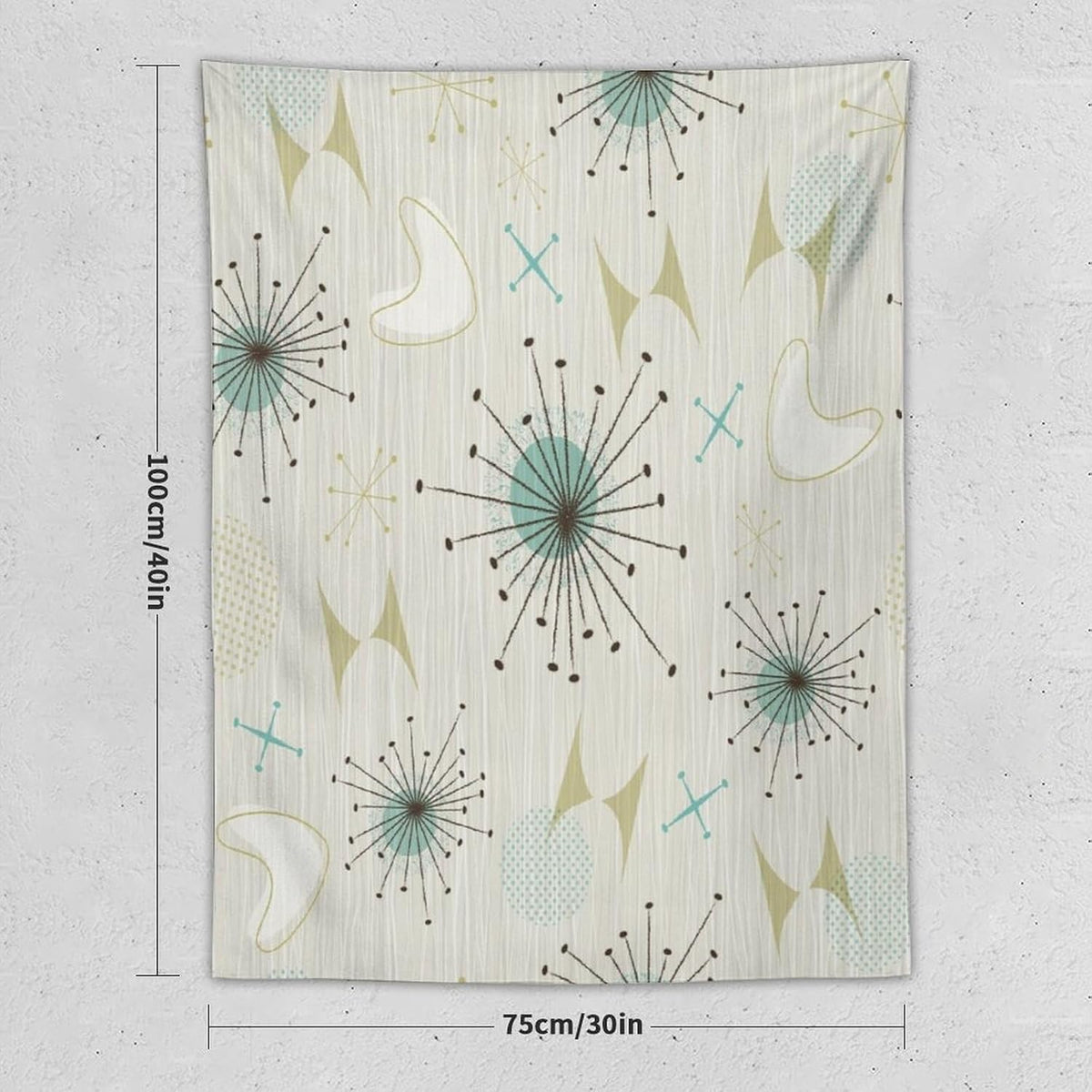 ICMOLYYENLO Boho Medieval Cat Tapestry, Abstract Atomic Starburst Geometric Aesthetic Art Wall Hanging For Bedroom Living Room Dormitory 60x80 Inches
