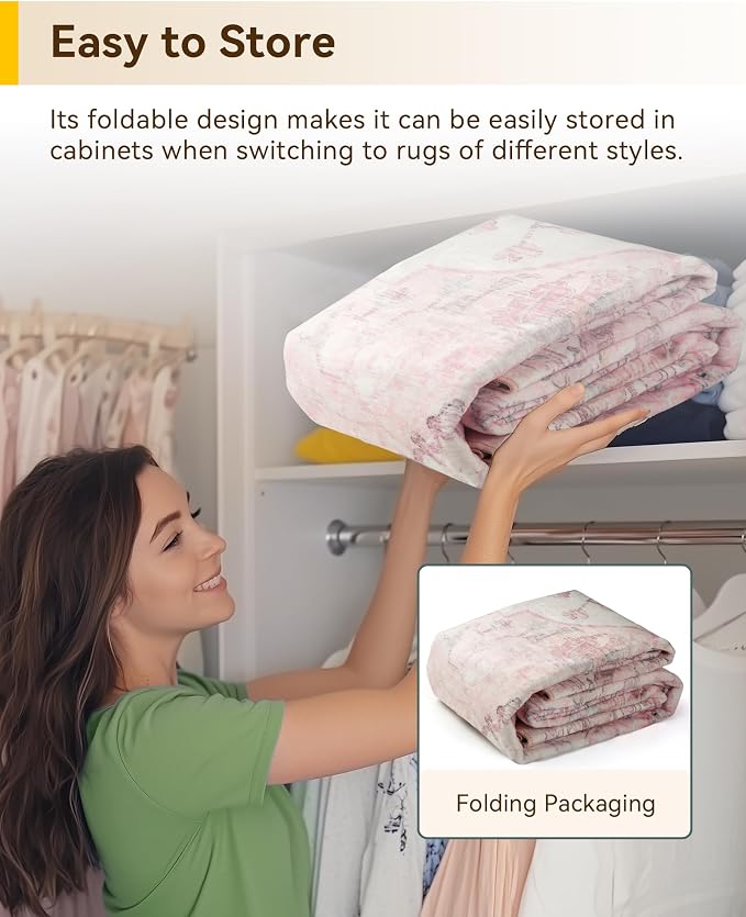 RELEANY Washable Area Rug, Small 2'x4', Water Repellent, Pet Friendly, Vintage - Image 6