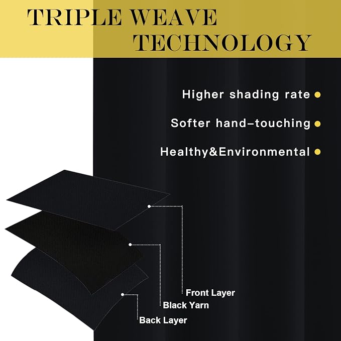 NICETOWN Black Out Curtain for Bedroom 84 inches Long - Image 5
