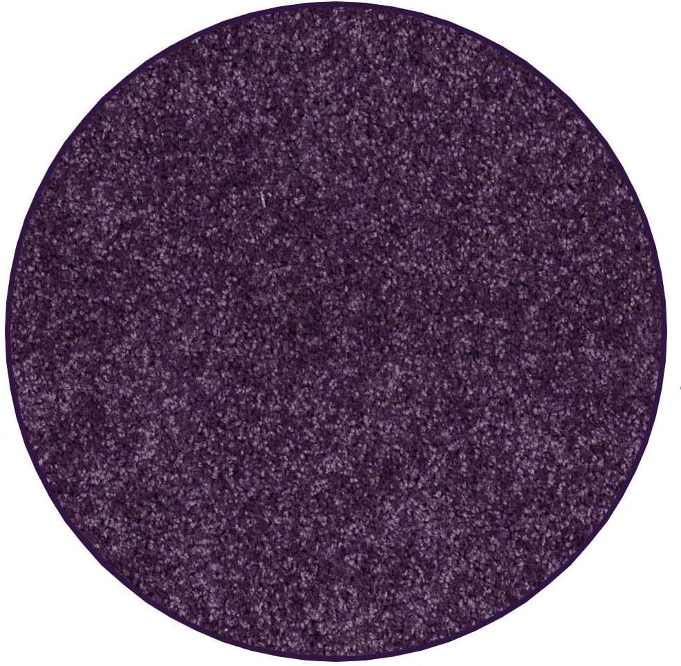 KOECKRITZ Soft and Colorful Kids Classroom Area Rugs (Passes Flammability Pill Test) Many Sizes and Bright Colors to Select from (9' Round, Eggplant)