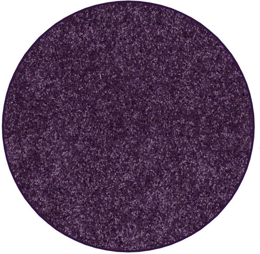 KOECKRITZ Soft and Colorful Kids Classroom Area Rugs (Passes Flammability Pill Test) Many Sizes and Bright Colors to Select from (12' Round, Eggplant)