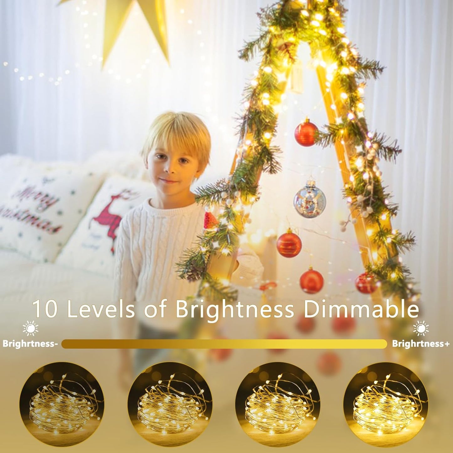 3-Pack 78FT 240 LED Fairy Lights Battery Operated with Timer & Remote, Waterproof Twinkle Lights Indoor Outdoor 8 Modes for Bedroom Centerpiece Wedding DIY Party Christmas Classroom Dorm Decoration