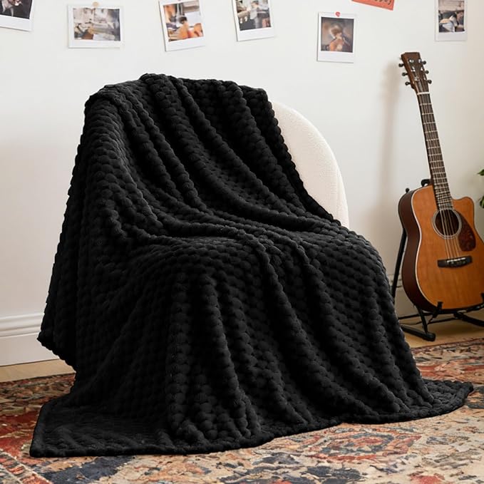 BEDELITE Black Throw Blanket for Couch, Soft Cozy Gifts for Women, 50 * 60 | 3D by BEDELITE