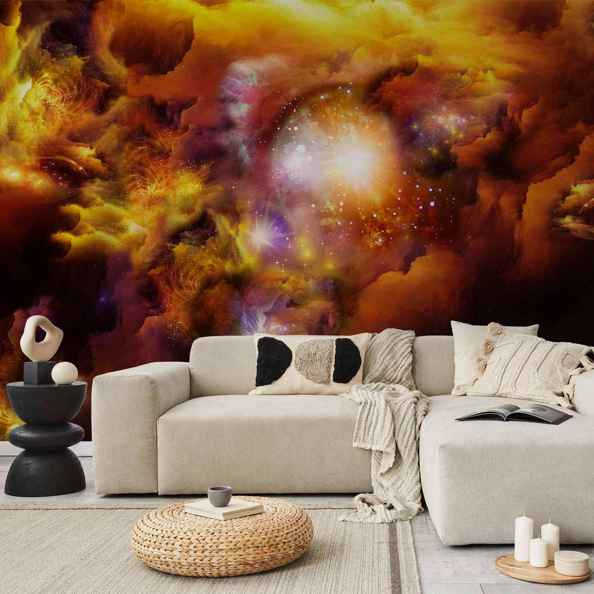 artgeist Wall Mural Cosmos Galaxy 116x83 in - Peel and Stick Self-Adhesive Wallpaper Removable Large Sticker Foil Wall Decor Print Picture Image Design n-A-0027-a-d
