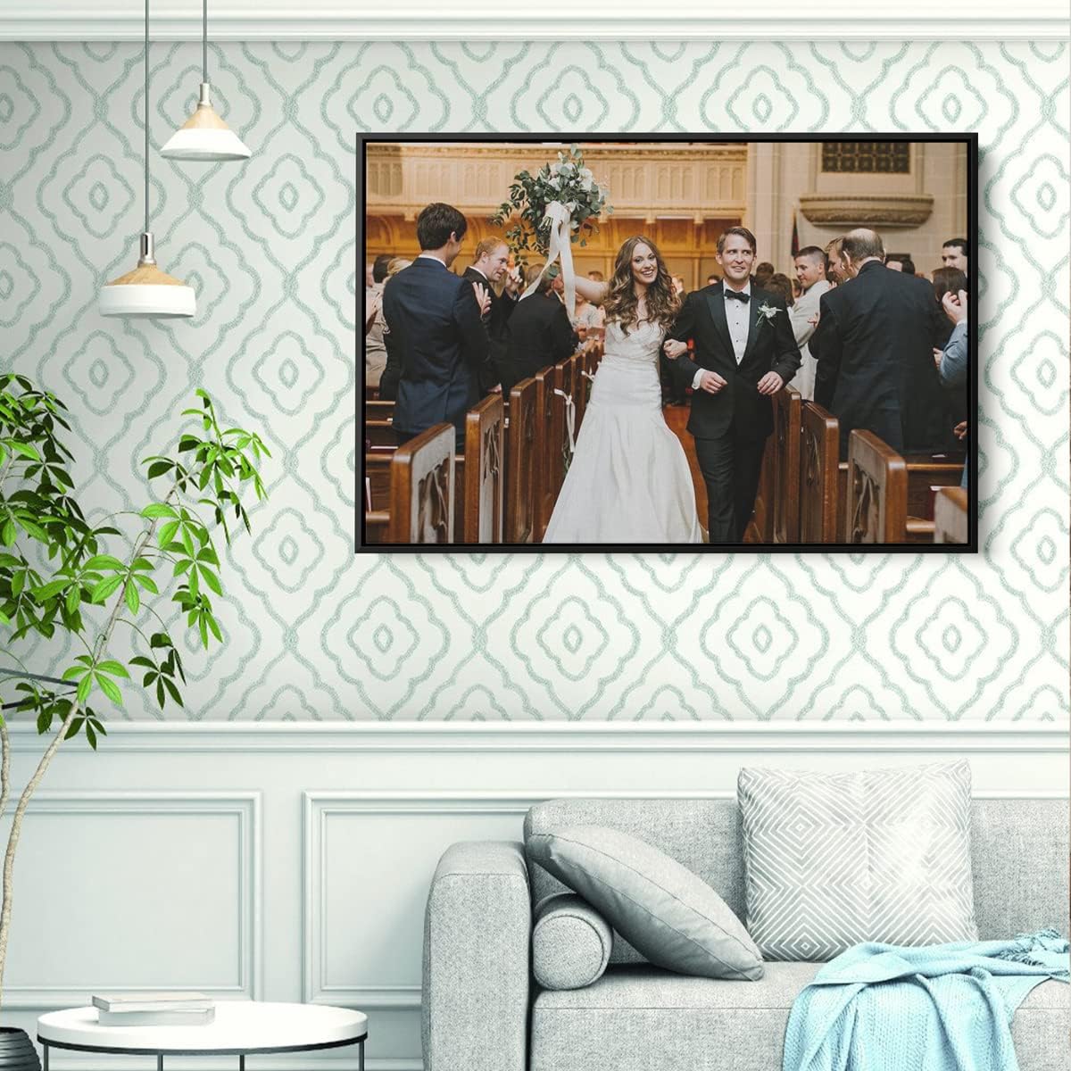 Framed Canvas Prints With Your Photo - Personalized Picture To Large Canvas Wall Art - Poster Available