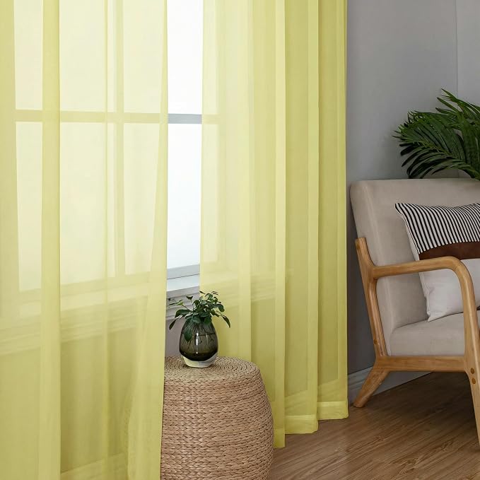 Sheer Curtains 78 Inches Long 2 Panels Set - Image 8