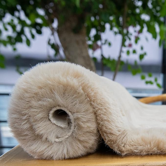 ORINOVA Light Brown Beige Plush Washable Fluffy Area Rugs - Image 8