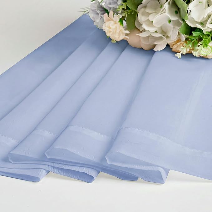 Short Sheer Curtains for Bedroom Living Room 54 Inch Length 2 Panels Set - Image 7