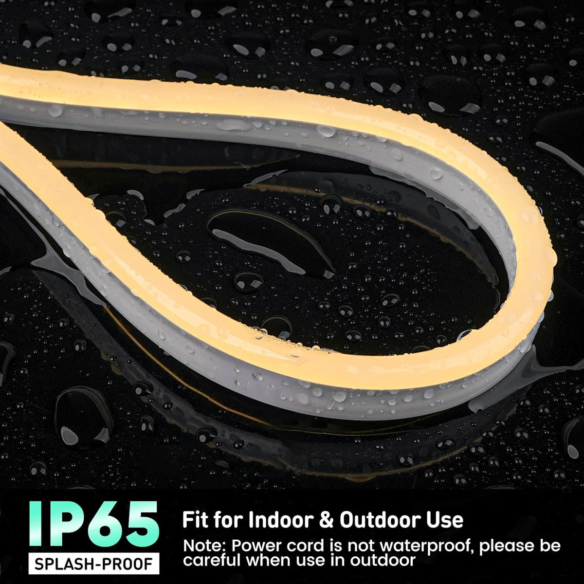 GZBtech Flexible LED Neon Rope Lights 132FT,AC 110-120V Waterproof Strip Light, 120 LEDs/M Cuttable Connectable Neon Lighting for Indoor Outdoor Home Decor/Commercial Building Use-Warm White 40M