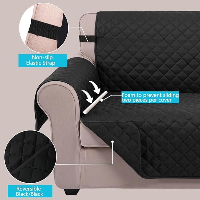 U-NICE HOME Large Sofa Cover Reversible Couch Cover - Image 4