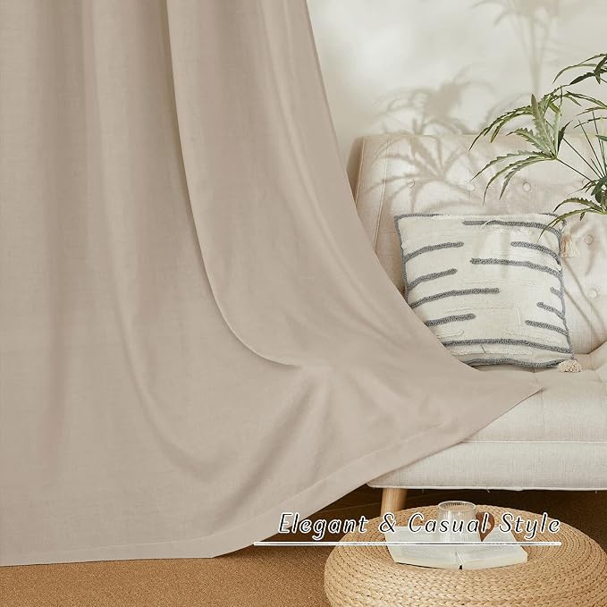 NICETOWN Linen Curtains 96 inches Long - Image 4