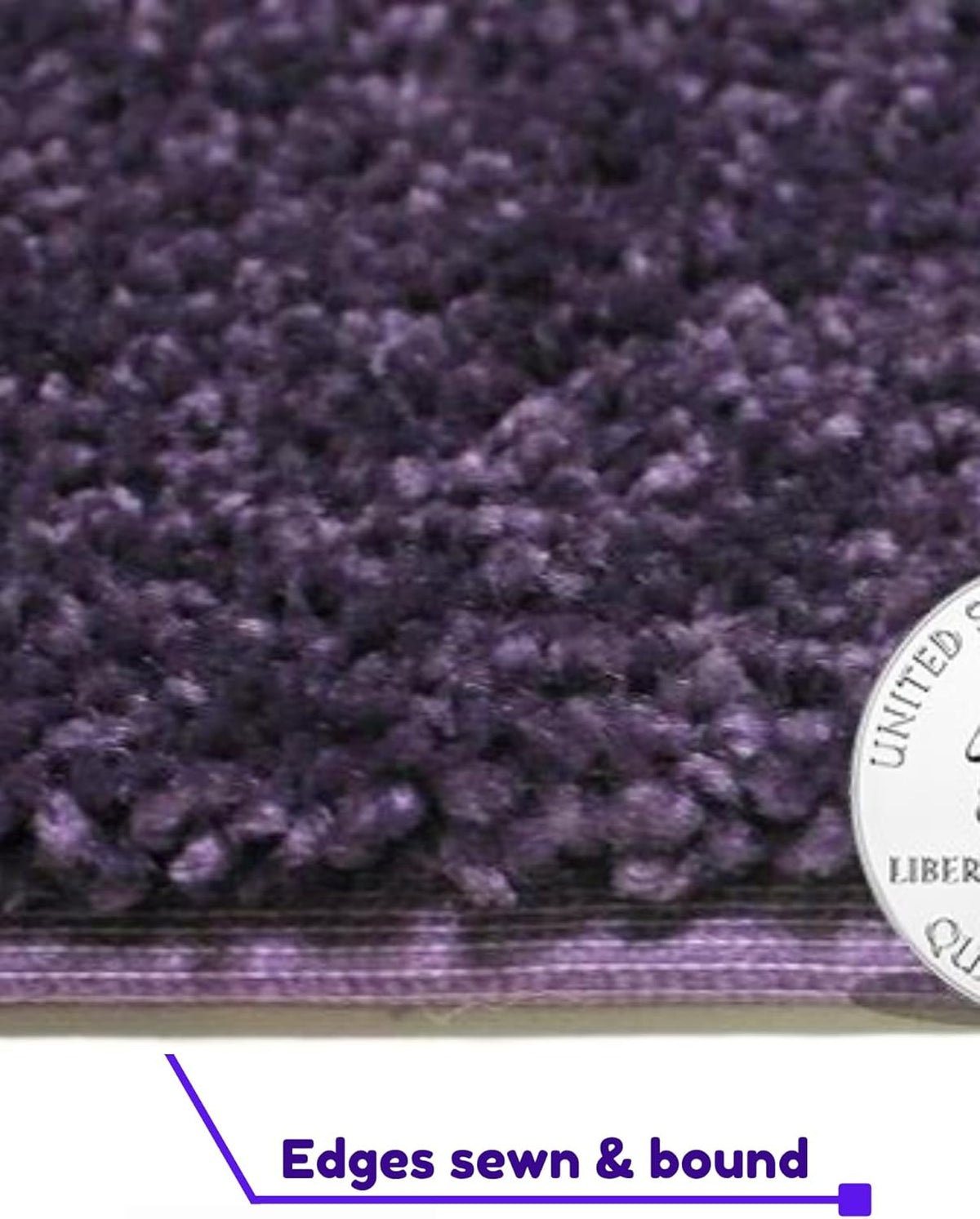 KOECKRITZ Soft and Colorful Kids Classroom Area Rugs (Passes Flammability Pill Test) Many Sizes and Bright Colors to Select from (6' x 9', Eggplant)