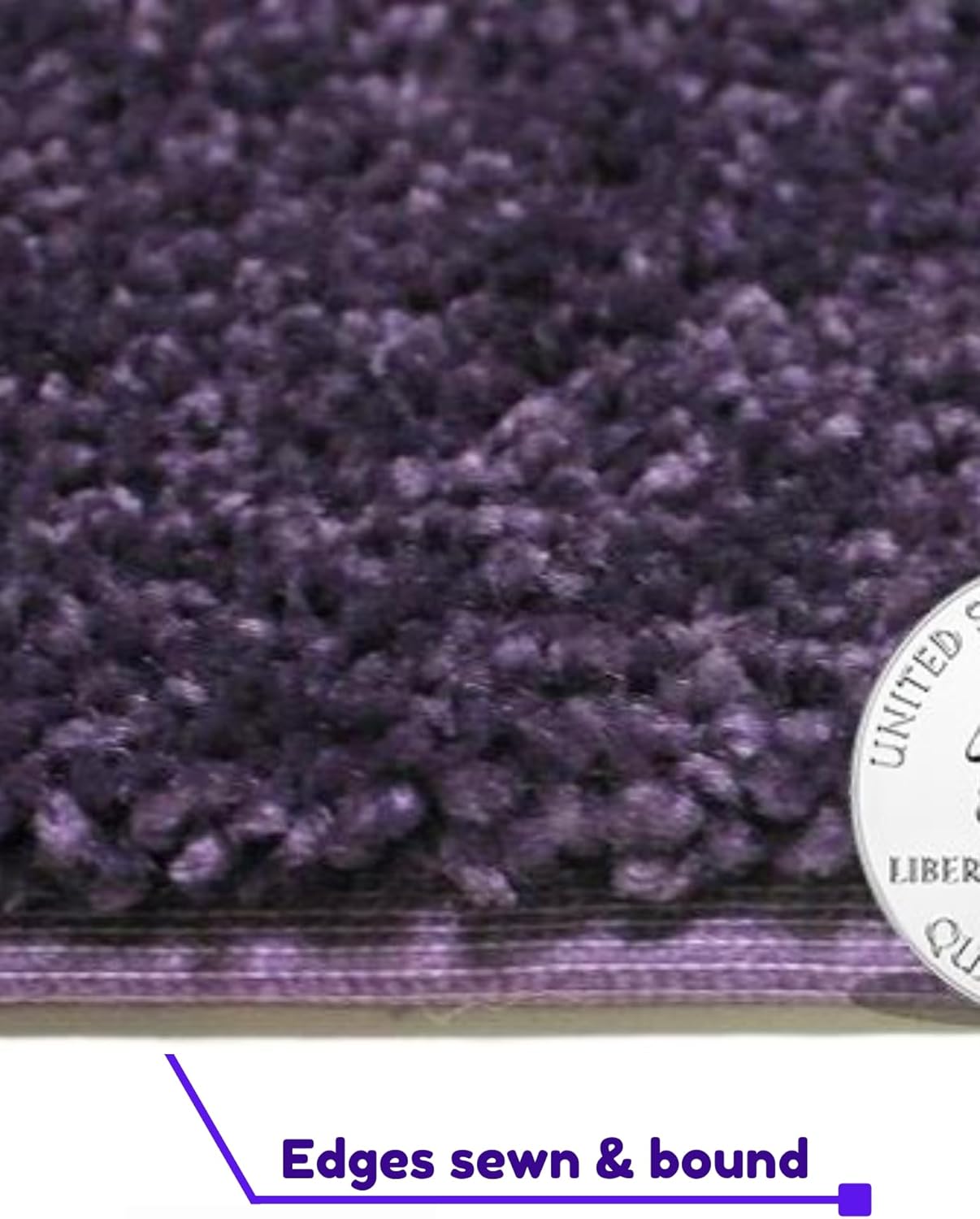 KOECKRITZ Soft and Colorful Kids Classroom Area Rugs (Passes Flammability Pill Test) Many Sizes and Bright Colors to Select from (4' x 6', Eggplant)