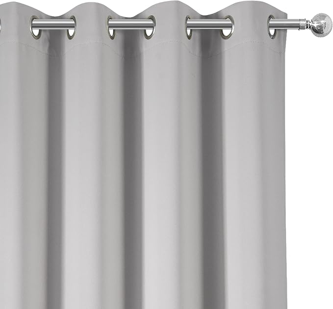 Light Grey Blackout Curtains 66 x 63 Inch Length/Set of 2 Curtain - Image 7